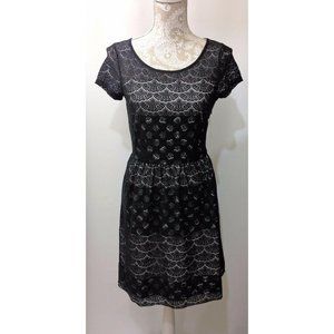 Maison Jules Dress Small‎ Black Lace Overlay